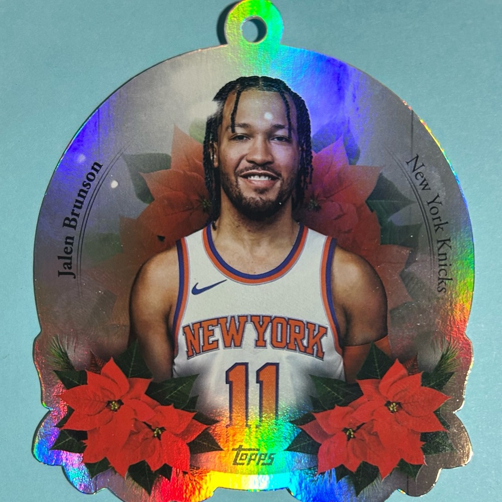 2025 Topps Jalen Brunson,New York Knicks Holiday Ornament #DCO-JB